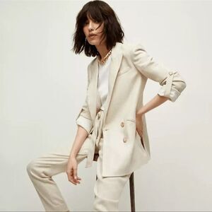 NWT Veronica Beard PARINETI DICKEY Linen 
JACKET Color STONE Size 10 Tan